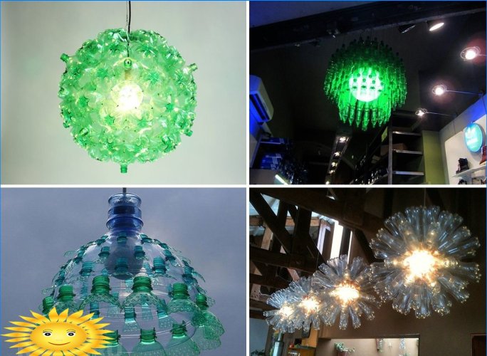 Abat-jour et lampes de bouteilles en plastique