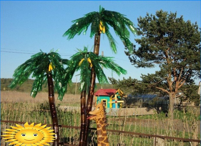 Décorations pour le site à partir de bouteilles en plastique