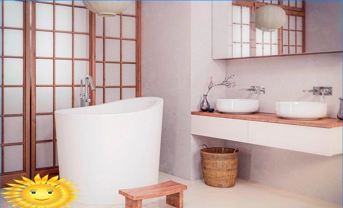 Salle de bain de style japonais