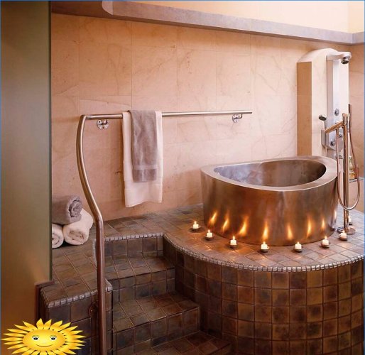 Salle de bain de style japonais