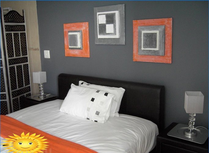 Chambre gris-orange