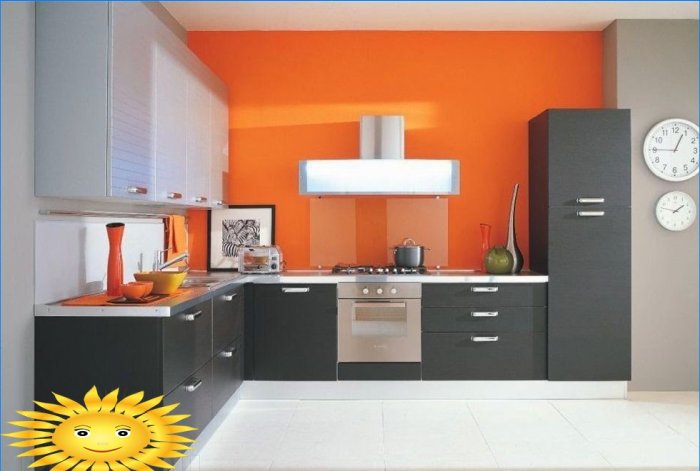 Cuisine gris-orange