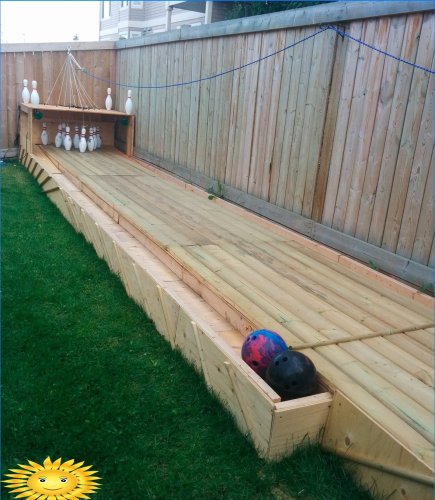 Bowling DIY derrière la maison