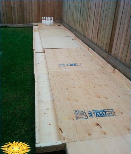Bowling DIY derrière la maison