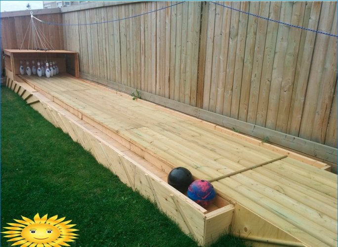 Bowling DIY derrière la maison