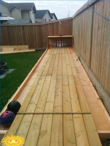 Bowling DIY derrière la maison