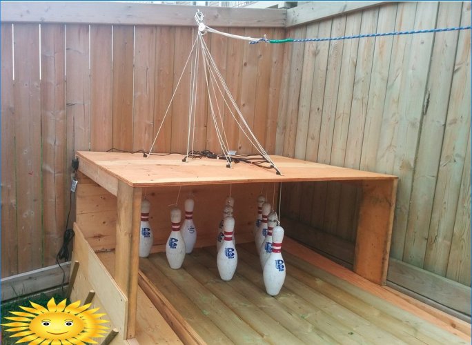 Bowling DIY derrière la maison