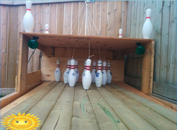 Bowling DIY derrière la maison