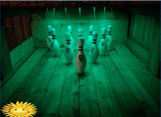 Bowling DIY derrière la maison