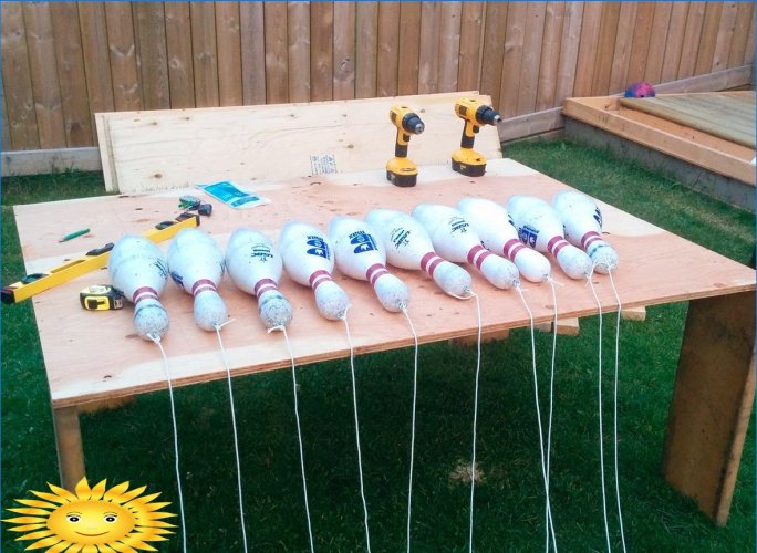 Bowling DIY derrière la maison