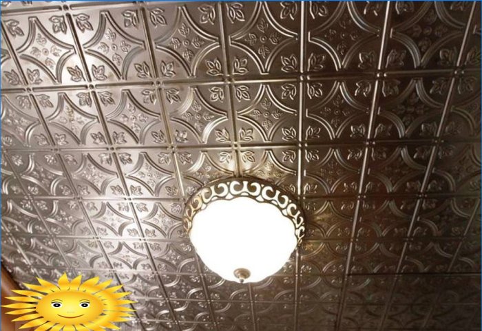 Carreaux métalliques: caractéristiques d'utilisation et exemples de photos