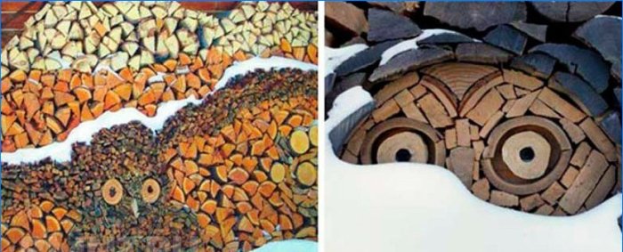 Chouette bordée de bois