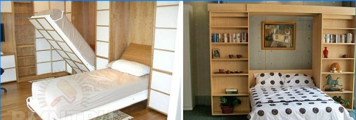 Zonage fonctionnel de l'espace avec des meubles dans un appartement d'une pièce
