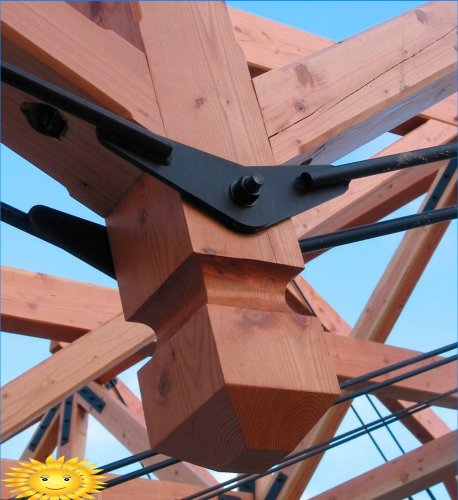 Flèches dans une maison à ossature pendant la construction