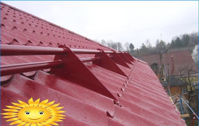 Garde-corps de toit: installation et installation de pare-neige