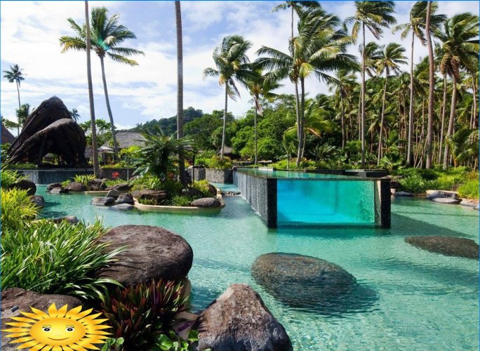 Piscines en porte-à-faux: caractéristiques, exemples de photos