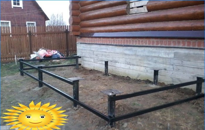 Fondation pour terrasse