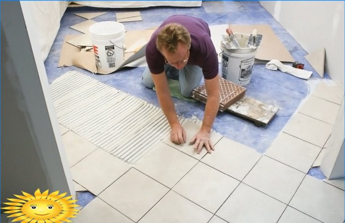 Systèmes de nivellement de carreaux ou croix et installation à l'œil