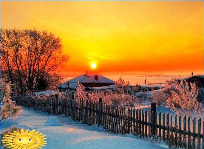 Collection de photos: l'hiver russe dans le village
