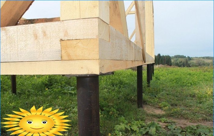 Fondation sur pieux vissés: caractéristiques de construction et d'installation