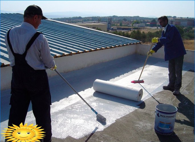 Imperméabilisation du toit: matériaux