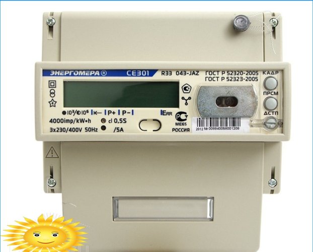 Compteur électrique électronique avec interface RS-485