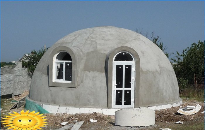 Enduit de maison en forme de dôme en polystyrène expansé