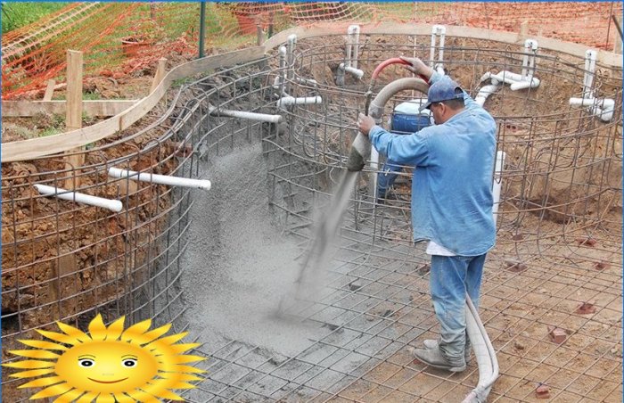 Construction de piscine en béton