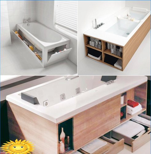 Options pour aménager l'espace sous la salle de bain