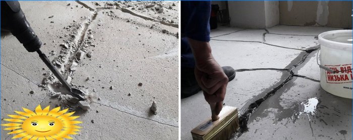 Réparer les fissures dans le sol en béton