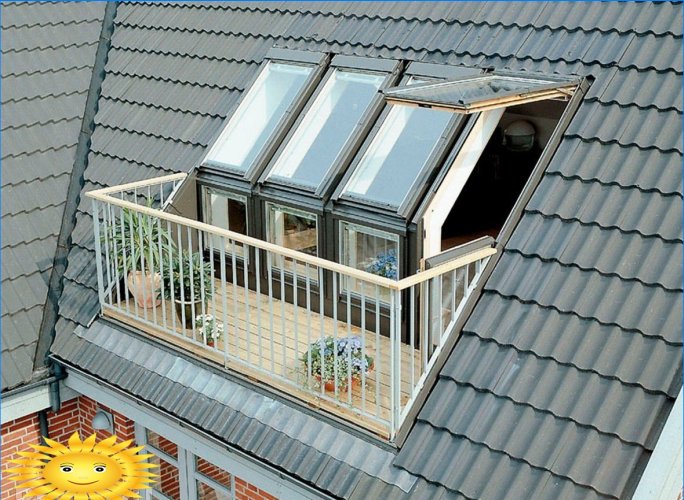 Sortie de toit: options de disposition