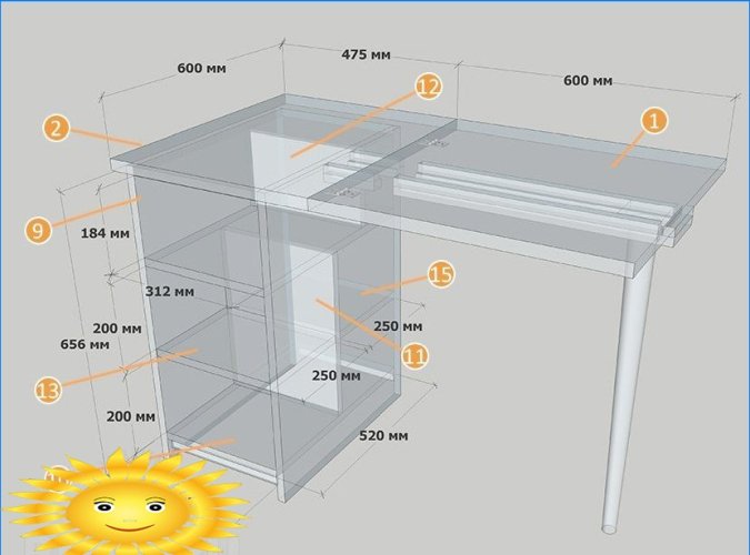 Table de cuisine pliante bricolage: dessins et schémas