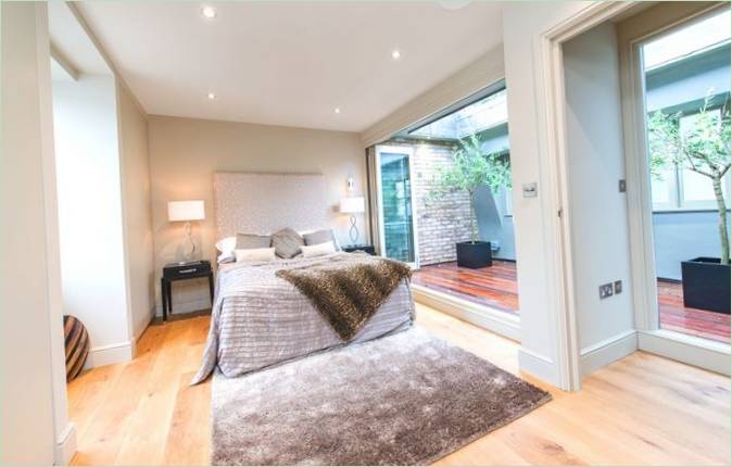 Aménagement intérieur d'une chambre à Ruston Mews à Londres