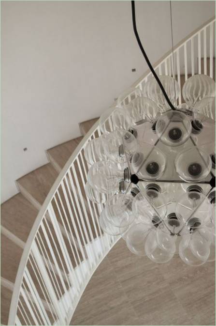 L'escalier d'une maison de campagne au Brésil