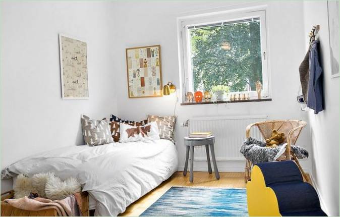 Une chambre à coucher sur mesure dans une maison à Stockholm