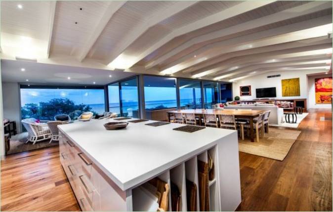 Conception d'une cuisine pour une maison de plage en Australie