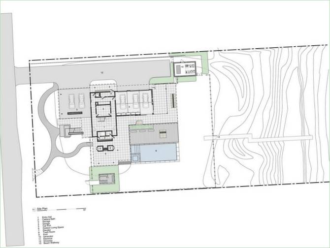 Villa chic face à l'océan : plan d'étage 9