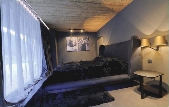 La chambre à coucher dans le luxueux chalet Canelle à Kapple