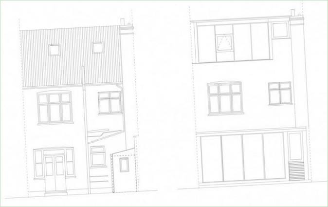 Plan de la maison en noir