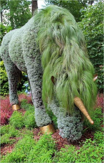 Sculpture de fleurs vivantes aux Jardins botaniques d'Atlanta