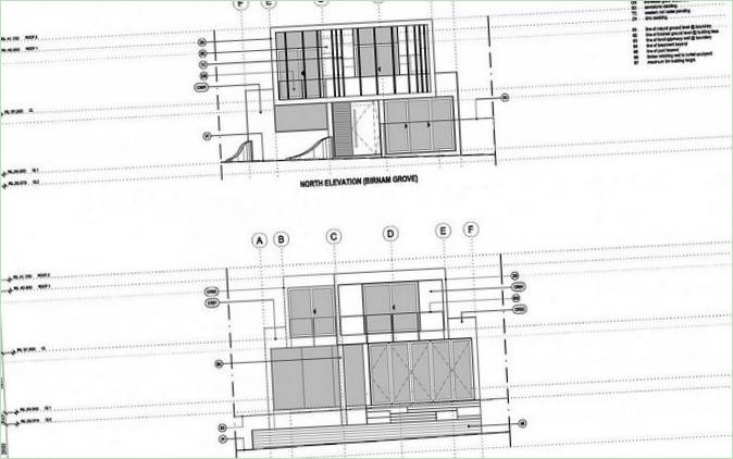 Plan d'étage nord et sud pour Box House à Strathfield