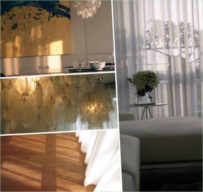 Collage photographique : détails d'intérieur - éléments de lustre