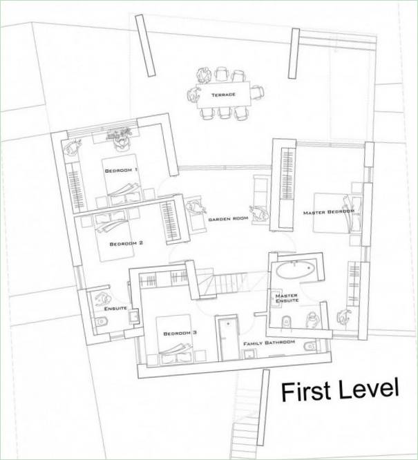 Le plan du rez-de-chaussée de 4 Views in Britain