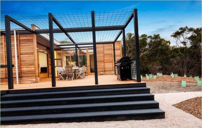 L'intérieur moderne d'une maison modulaire en bois