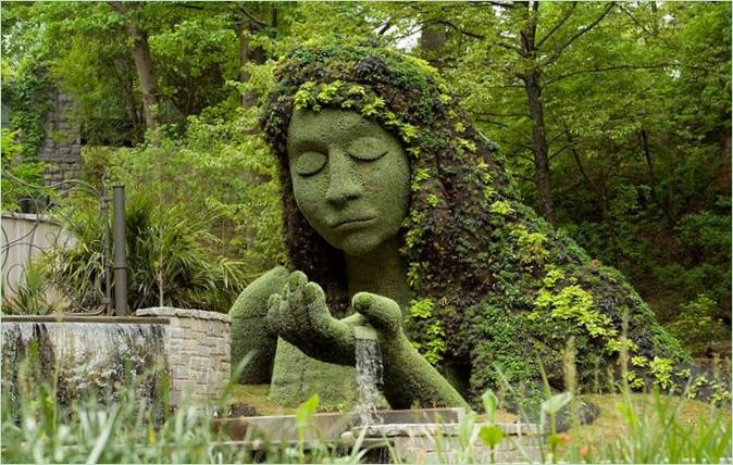 Sculpture de fleurs vivantes aux Jardins botaniques d'Atlanta