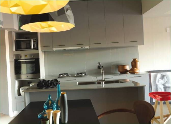 Intérieur de la cuisine des appartements du projet Tint