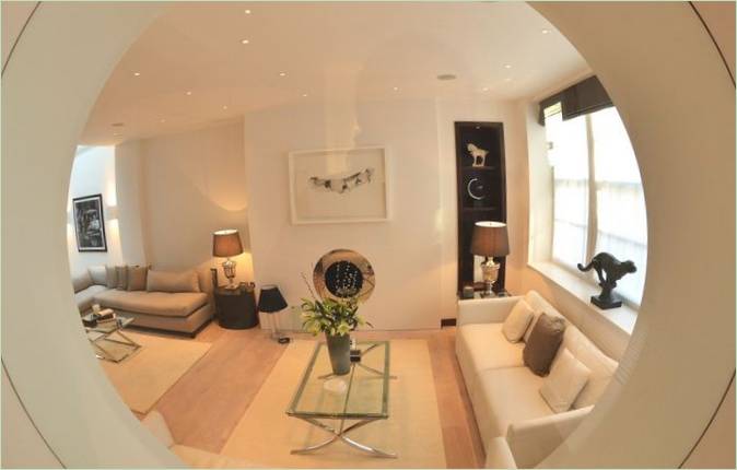 Intérieur du salon de Belgrave Mews à Londres