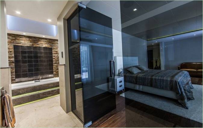 Portes vitrées de la chambre