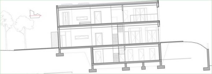 Schéma du plan d'étage de la résidence privée A House