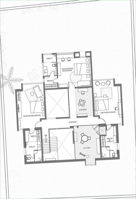 Schéma d'aménagement d'une maison individuelle